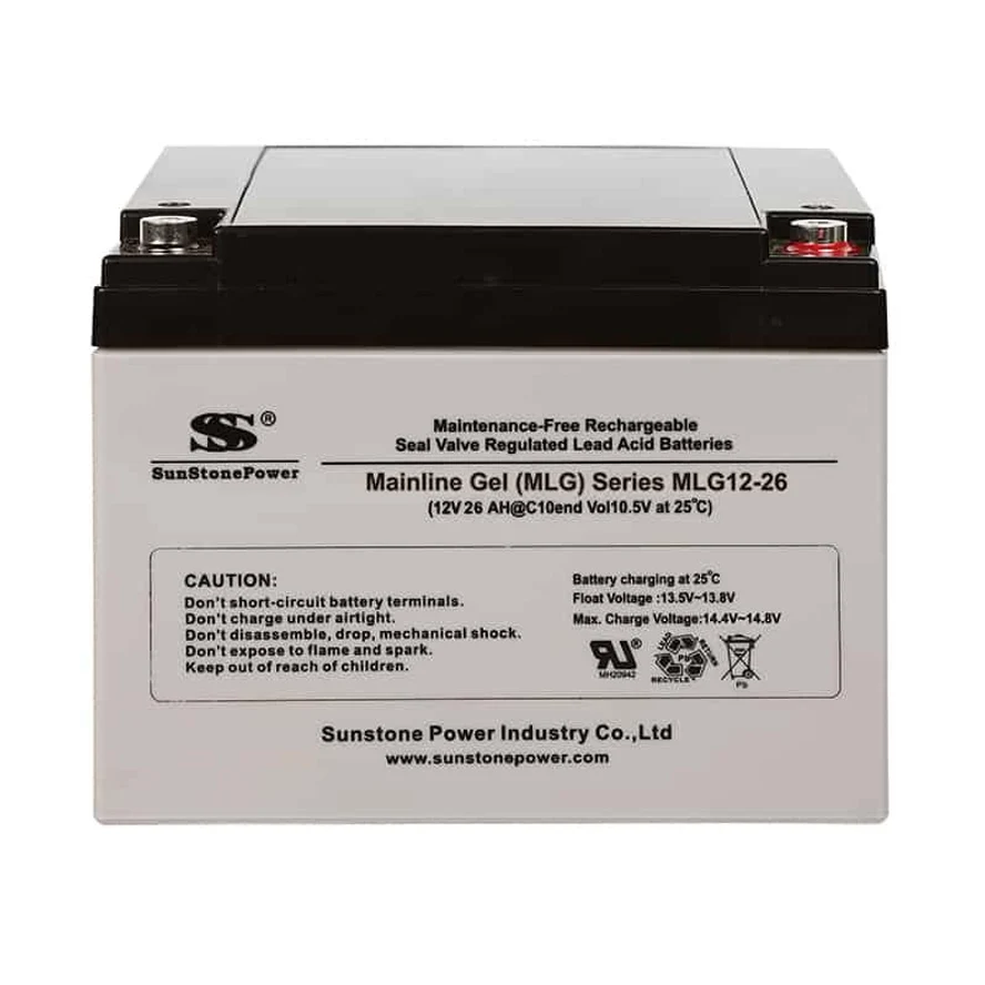 Гелевый аккумулятор SunStonePower MLG12-26 ( 26Ач )